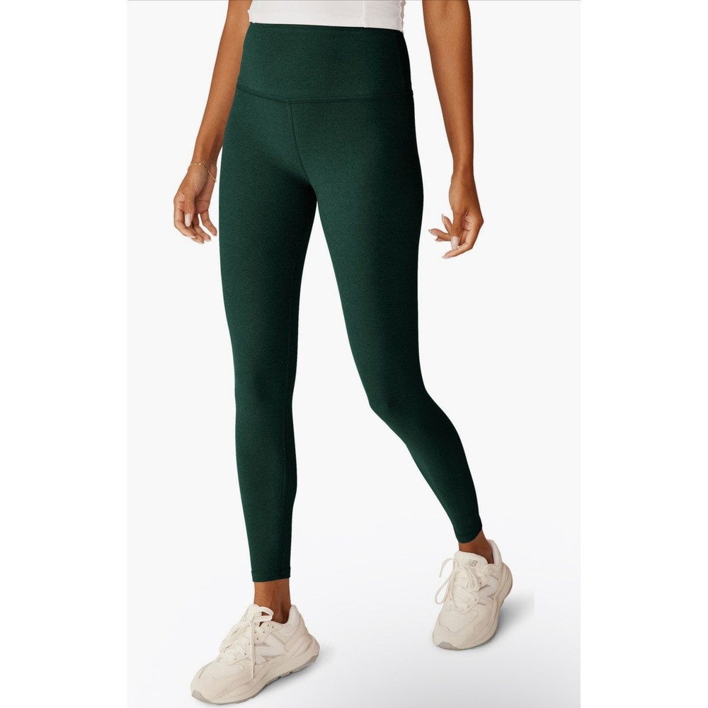 Beyond Yoga Caught in the Midi High Waist Medium Leggings NWT Dark Spruce Green